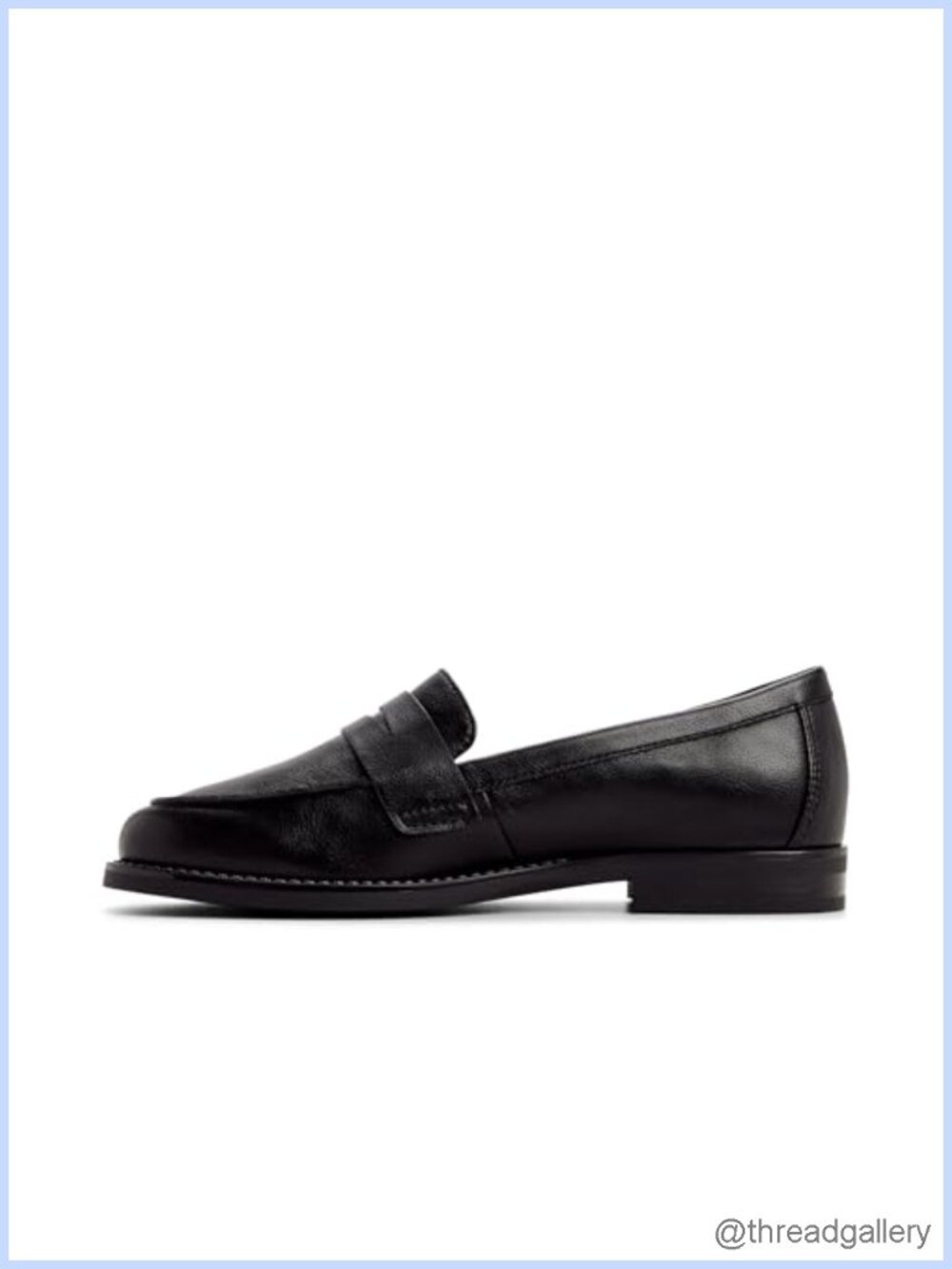 Tressah Vegan Penny Loafer Flats Pull-On Almond Toe Casual